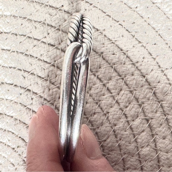 DAVID YURMAN CABLE THICK TWIST HINGED BANGLE BRACELET SILVER - Picture 13 of 14